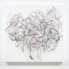 “Hide and Seek II” , 2024. Painted steel wire on wood panel, 27 5/8" H x 29" W x 4” D