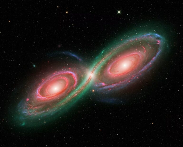 La Galassia Infinito: una collisione cosmica che forgia una nuova comprensione della genesi dei buchi neri